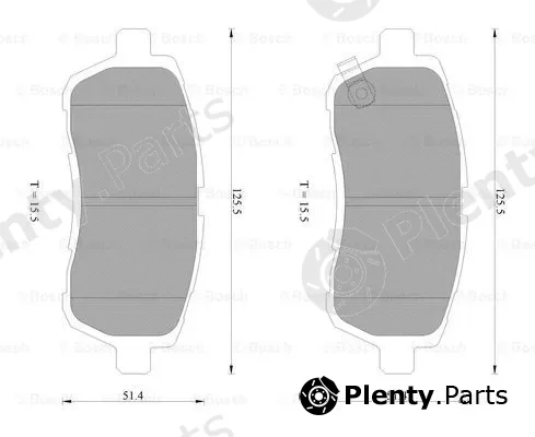 Bosch 0986AB2502 — Brake Pad Set, disc brake