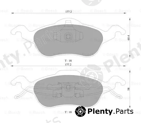 Bosch 0986AB9245 — Brake Pad Set, disc brake