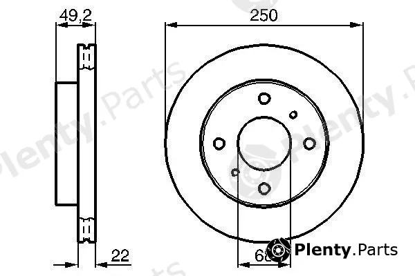Bosch 0986478361 — Brake Disc