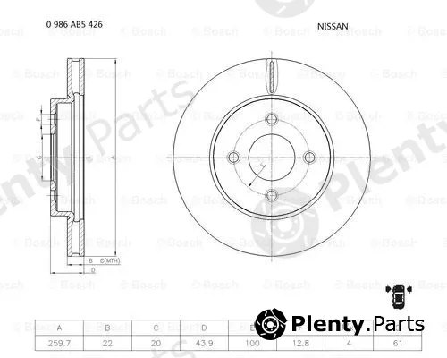 Bosch 0986AB5426 — Brake Disc