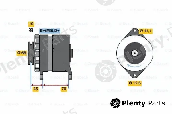 Bosch 0986036750 — Alternator