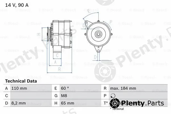 Bosch 0986033160 — Alternator