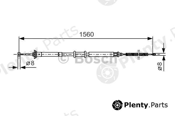 Bosch 1987477925 — Cable Pull, parking brake