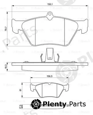 Bosch 0986461129 — Brake Pad Set, disc brake