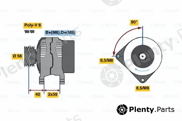 Bosch 0123510106 — Alternator