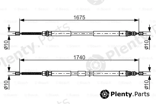 Bosch 1987482144 — Cable Pull, parking brake
