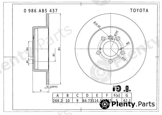 Bosch 0986AB5437 — Brake Disc