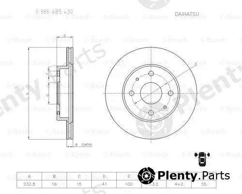 Bosch 0986AB5430 — Brake Disc