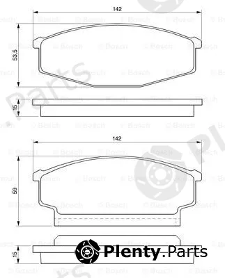 Bosch 0986424261 — Brake Pad Set, disc brake