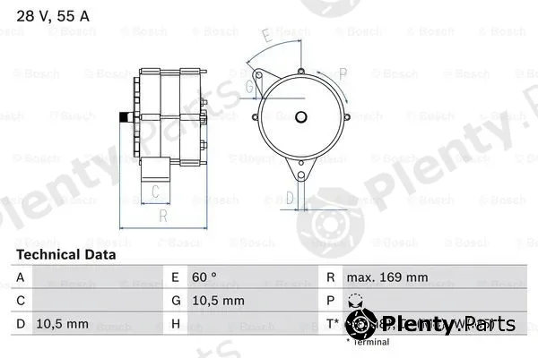 Bosch 0986034070 — Alternator