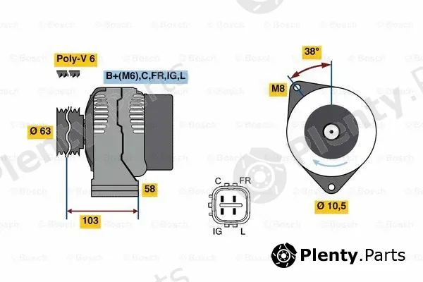Bosch 0986080240 — Alternator