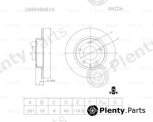 Bosch 0986AB9614 — Brake Disc