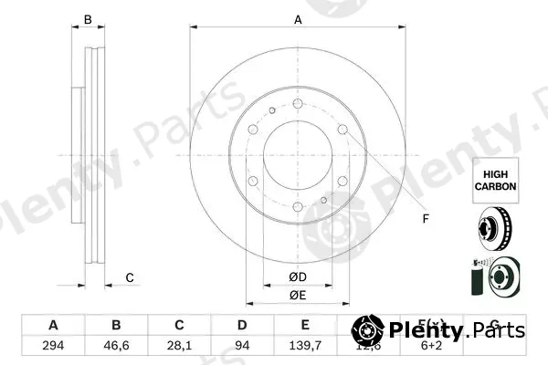 Bosch 0986479E93 — Brake Disc