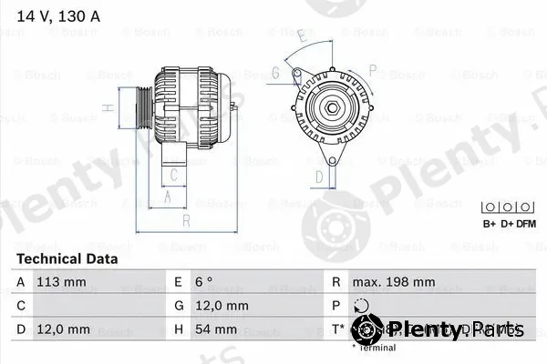 Bosch 0986049000 — Alternator