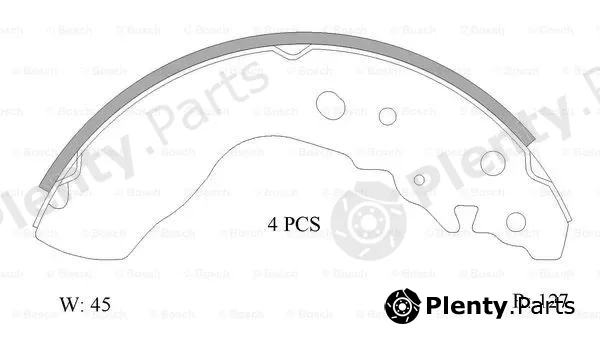 Bosch 0986AB0859 — Brake Shoe Set