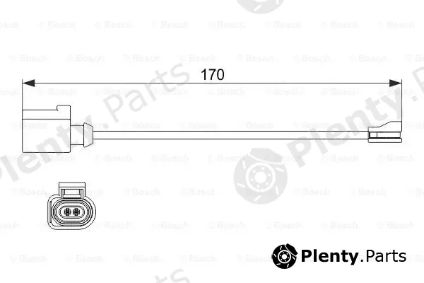 Bosch 1987474512 — Warning Contact, brake pad wear