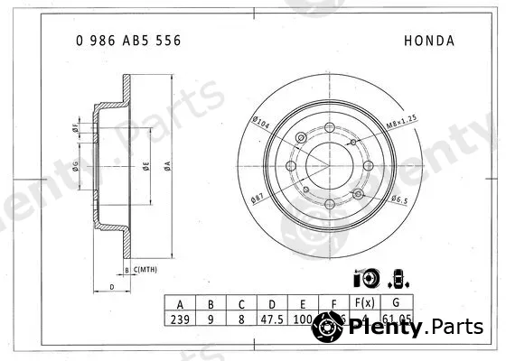 Bosch 0986AB5556 — Brake Disc