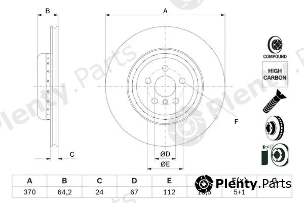 Bosch 0986479G99 — Brake Disc