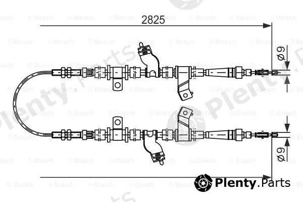 Bosch 1987477718 — Cable Pull, parking brake