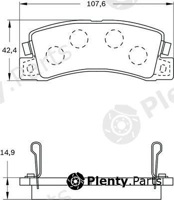 Bosch 0986BB0525 — Brake Pad Set, disc brake