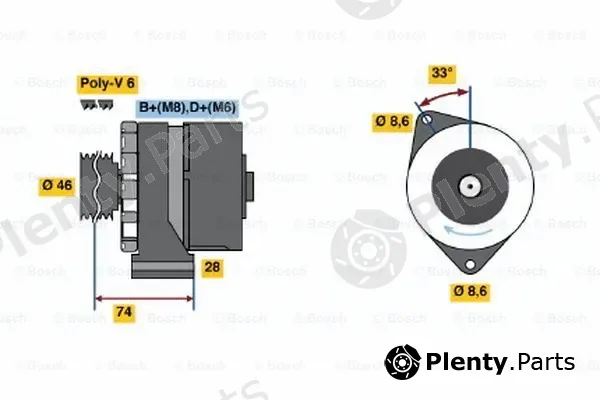 Bosch 0120468049 — Alternator