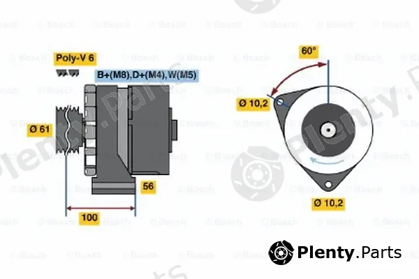 Bosch 0120469853 — Alternator