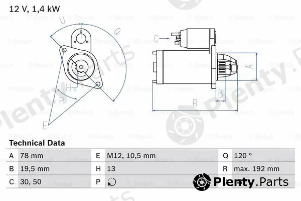 Bosch 0986019361 — Starter