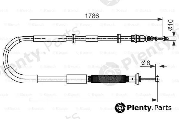 Bosch 1987482589 — Cable Pull, parking brake