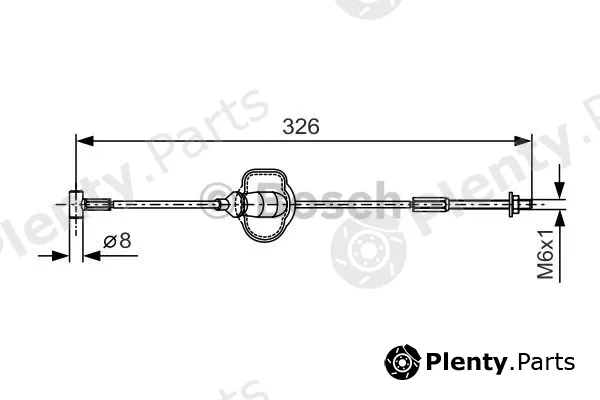 Bosch 1987477929 — Cable Pull, parking brake