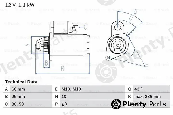 Bosch 0986022280 — Starter