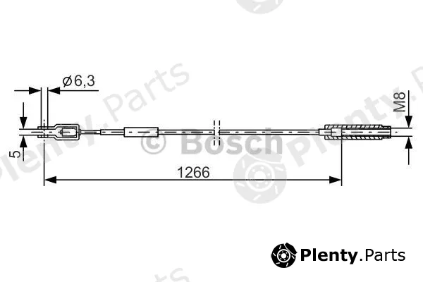 Bosch 1987477015 — Cable Pull, parking brake