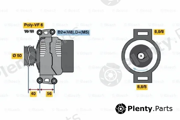 Bosch 0124325046 — Alternator