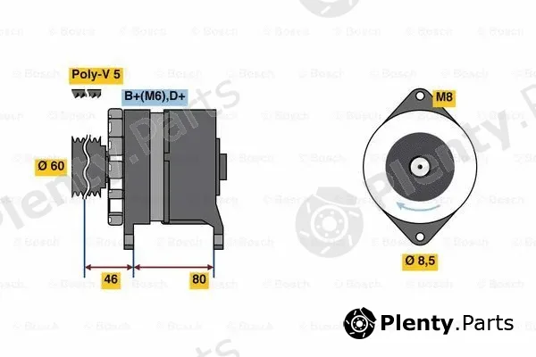 Bosch 9120080172 — Alternator