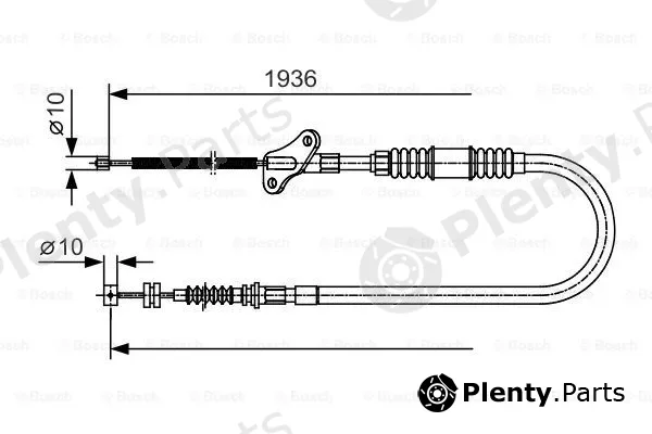 Bosch 1987482110 — Cable Pull, parking brake