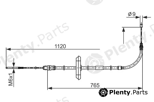 Bosch 1987482867 — Cable Pull, parking brake