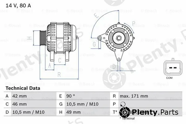 Bosch 0986082740 — Alternator