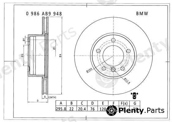 Bosch 0986AB9948 — Brake Disc