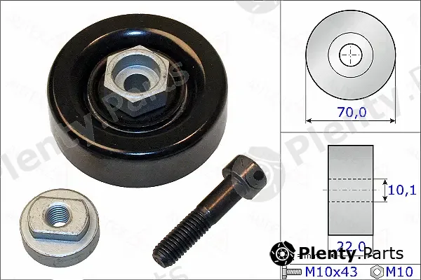 Autex 654890 — Tensioner Pulley, V-ribbed belt