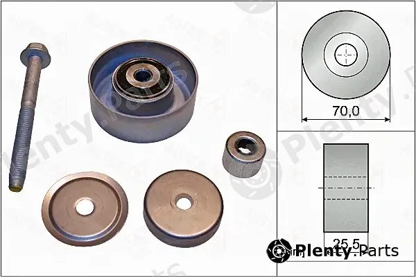Autex 655090 — Deflection/Guide Pulley, V-ribbed belt
