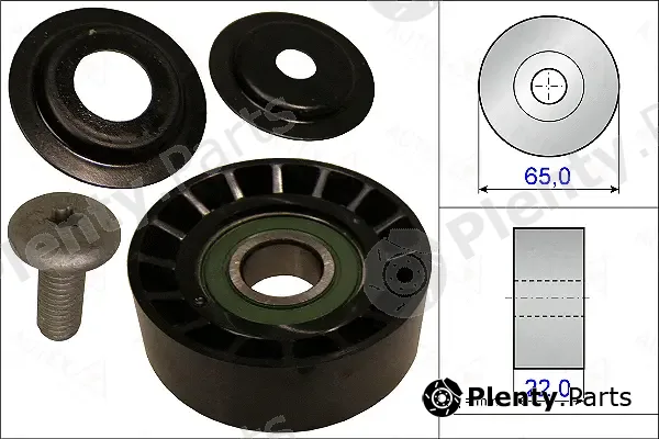 Autex 654900 — Deflection/Guide Pulley, V-ribbed belt