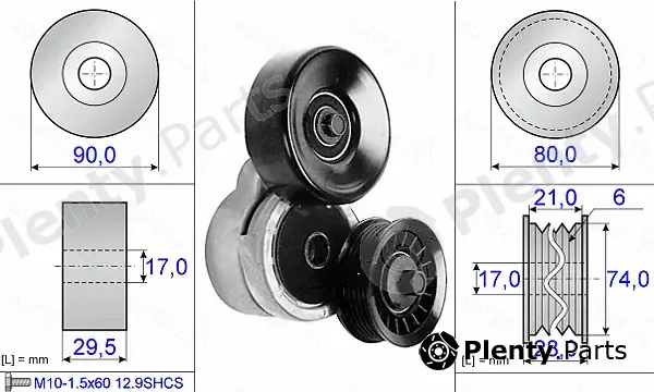Autex 654944 — Belt Tensioner, V-ribbed belt
