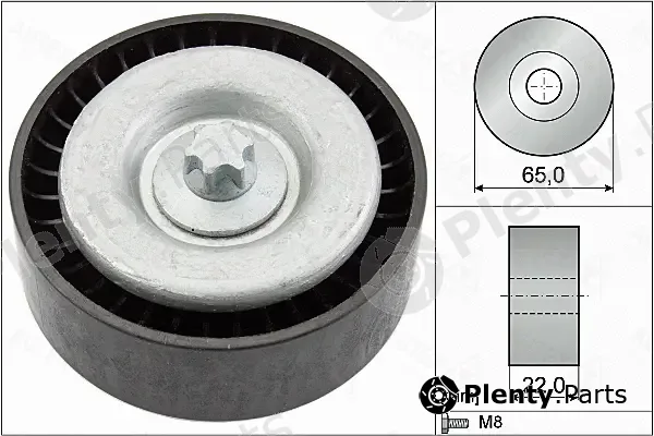 Autex 655115 — Deflection/Guide Pulley, V-ribbed belt