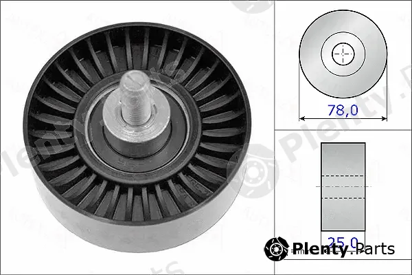 Autex 654916 — Deflection/Guide Pulley, V-ribbed belt