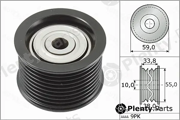 Autex 655122 — Deflection/Guide Pulley, V-ribbed belt