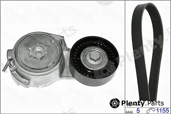 Autex 702811 — V-Ribbed Belt Set