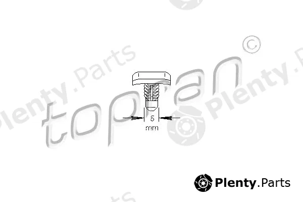 Topran 103307 — Retaining Clip, door panel