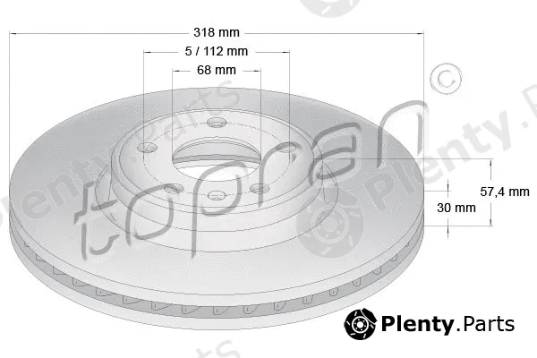 Topran 631152 — Brake Disc COATED