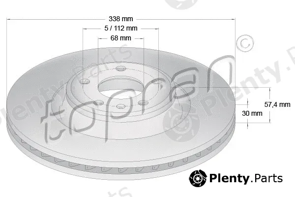 Topran 631153 — Brake Disc COATED