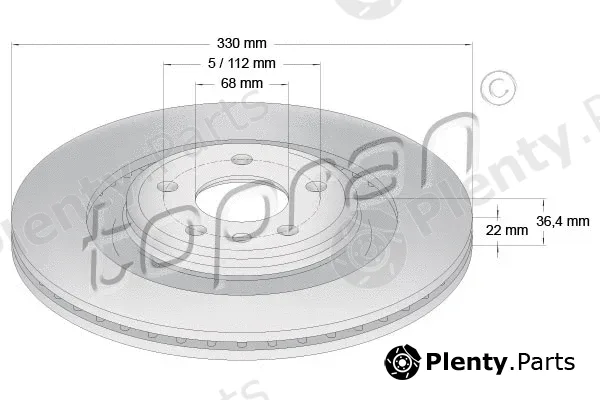 Topran 113012 — Brake Disc COATED