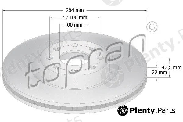Topran 207628 — Brake Disc COATED